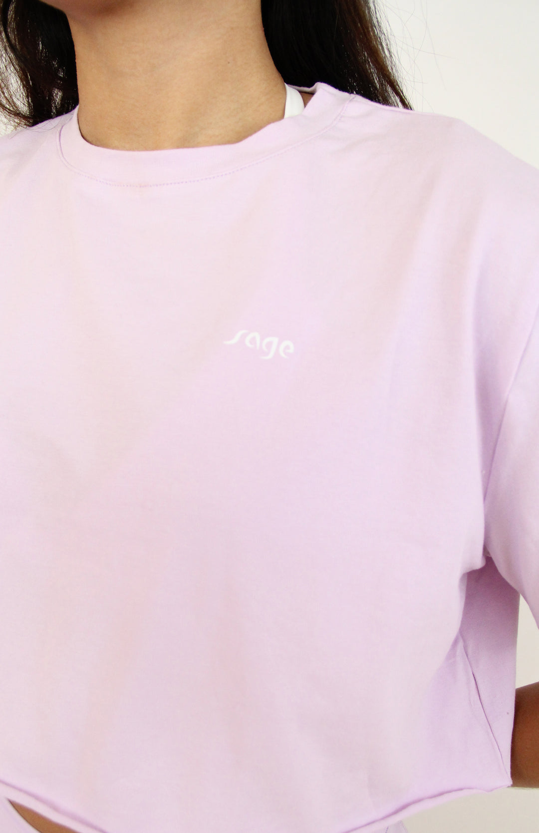 Sage T-Shirt Crop Top