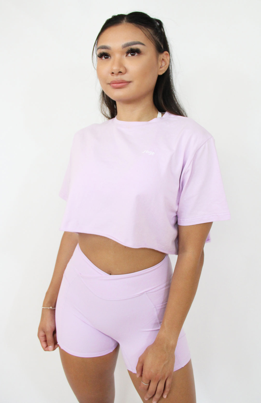 Sage T-Shirt Crop Top