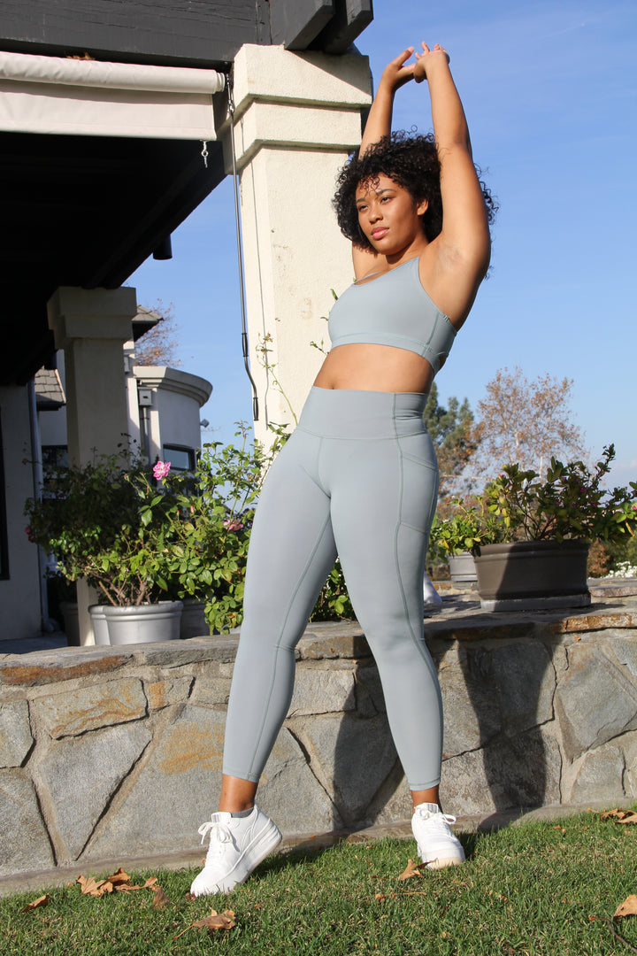 Hybrid Leggings-Sage