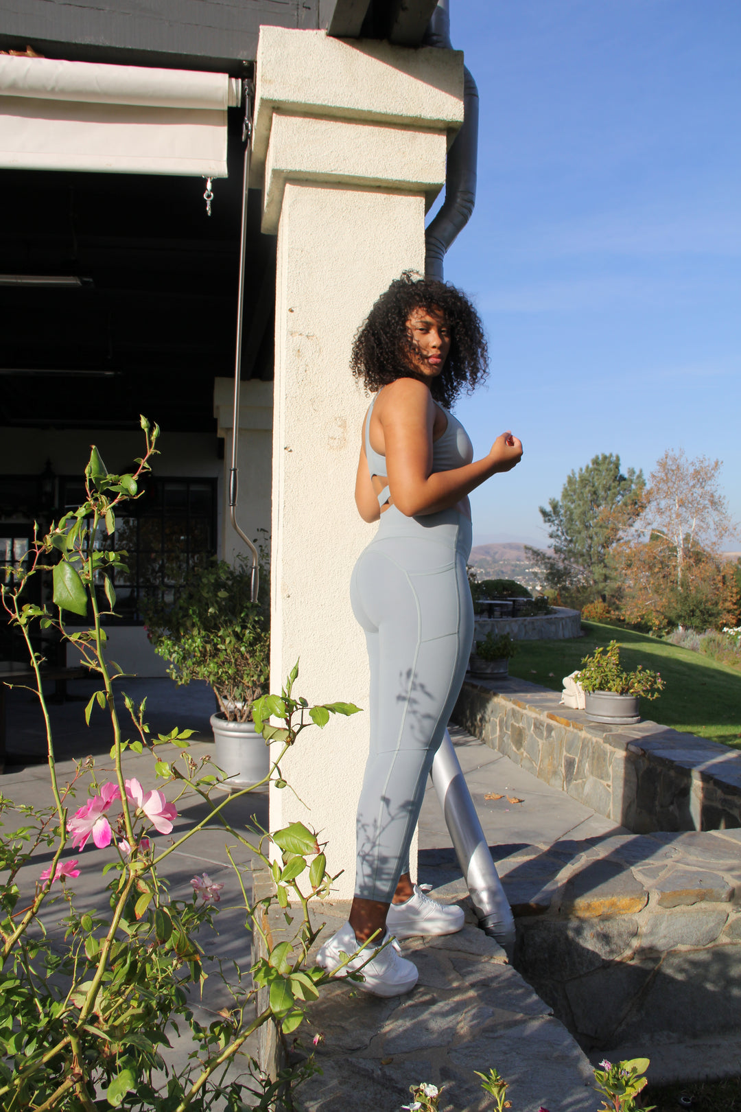 Hybrid Leggings-Sage